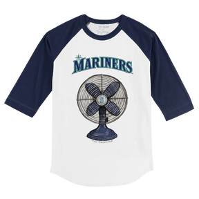 Seattle Mariners Fan 3/4 Navy Blue Sleeve Raglan
