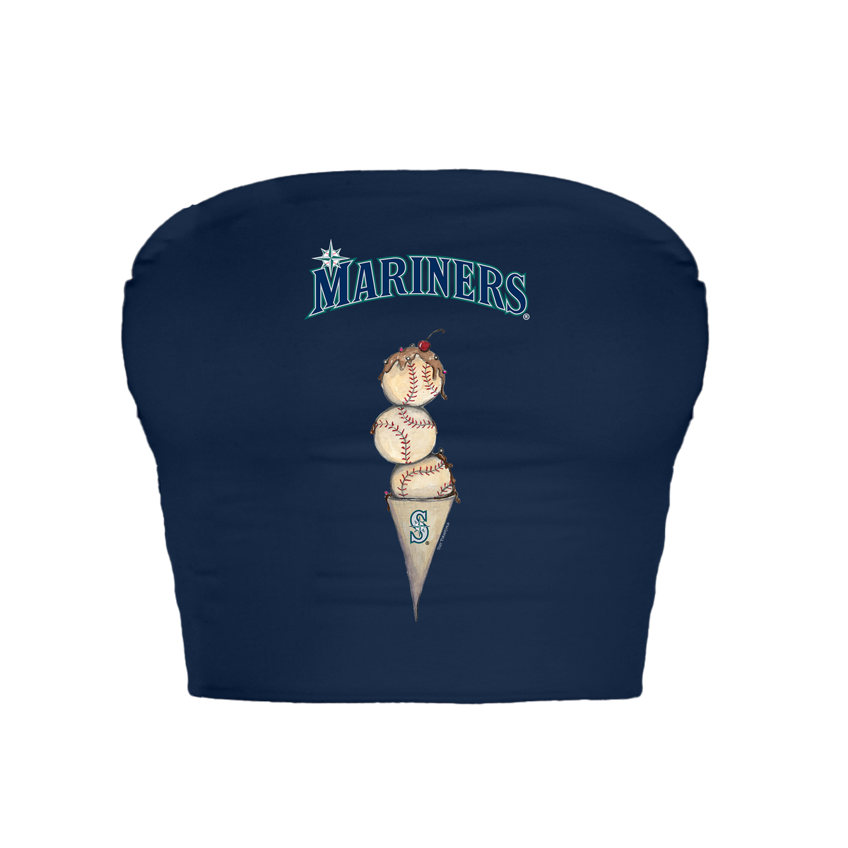 Seattle Mariners Triple Scoop Crop Tube Top