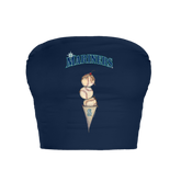 Seattle Mariners Triple Scoop Crop Tube Top