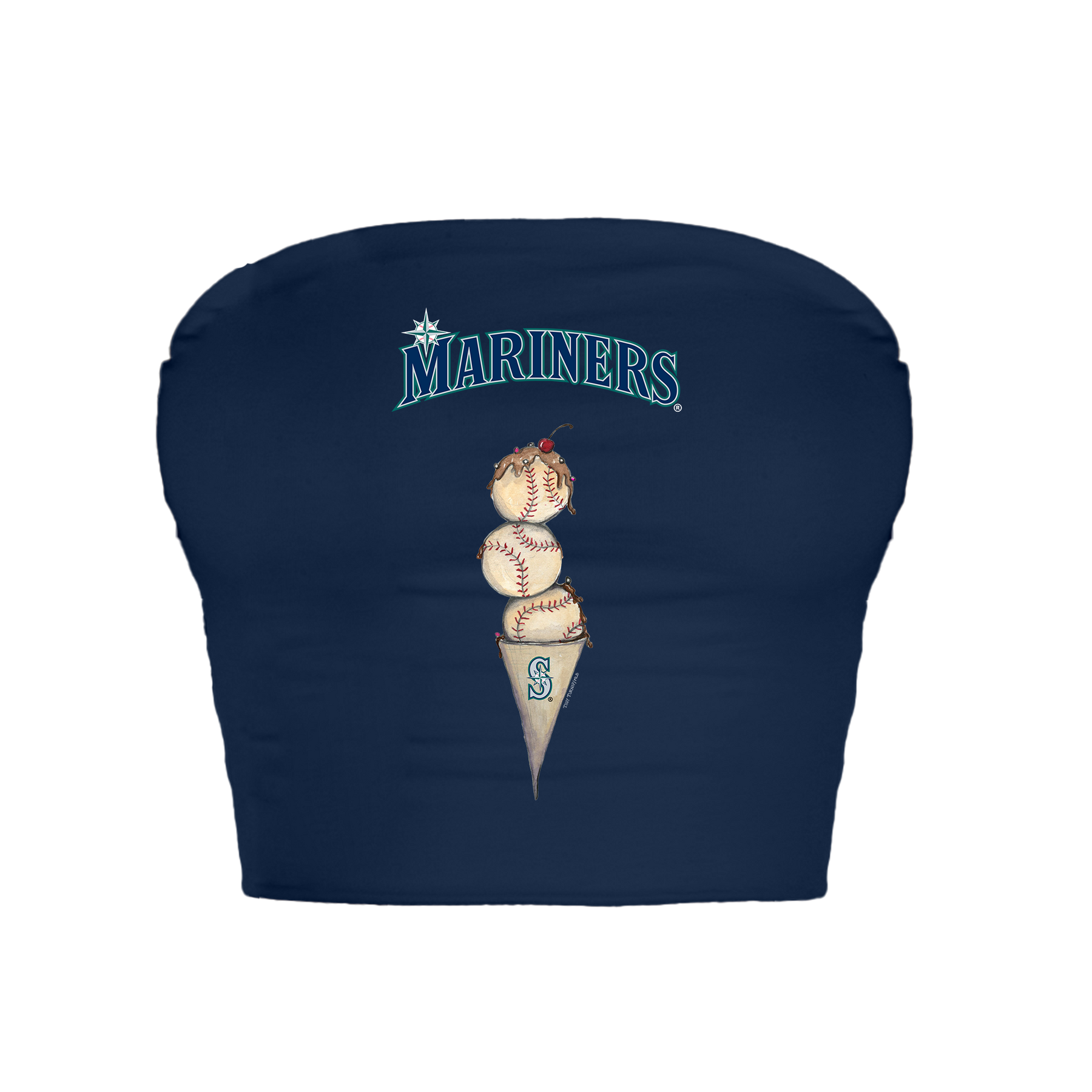 Seattle Mariners Triple Scoop Crop Tube Top