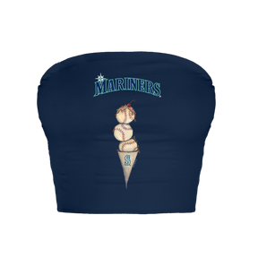 Seattle Mariners Triple Scoop Crop Tube Top