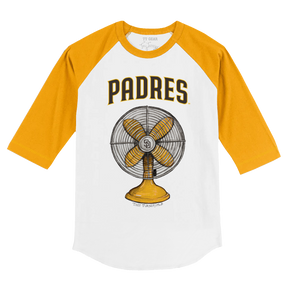 San Diego Padres Fan 3/4 Gold Sleeve Raglan