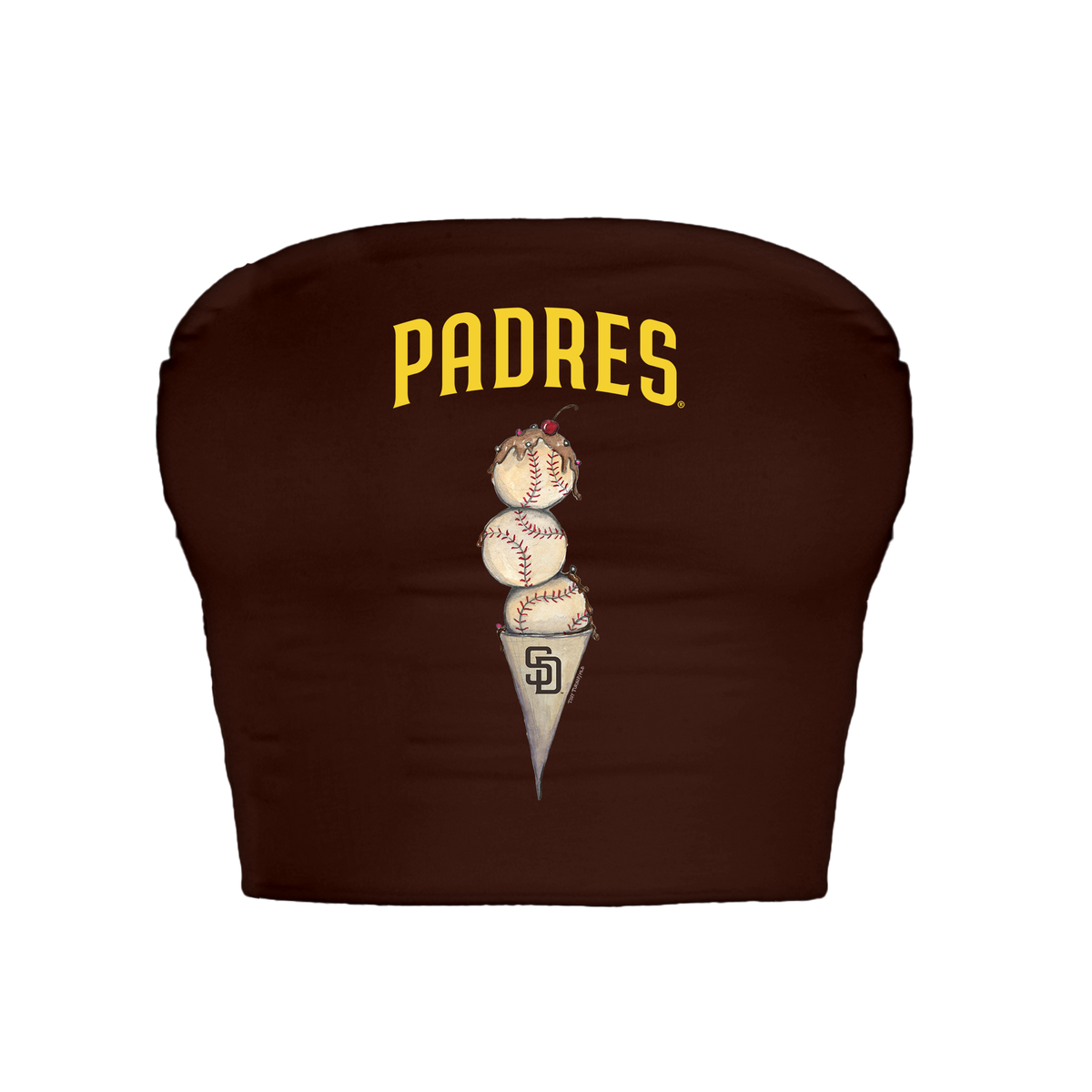 San Diego Padres Triple Scoop Crop Tube Top