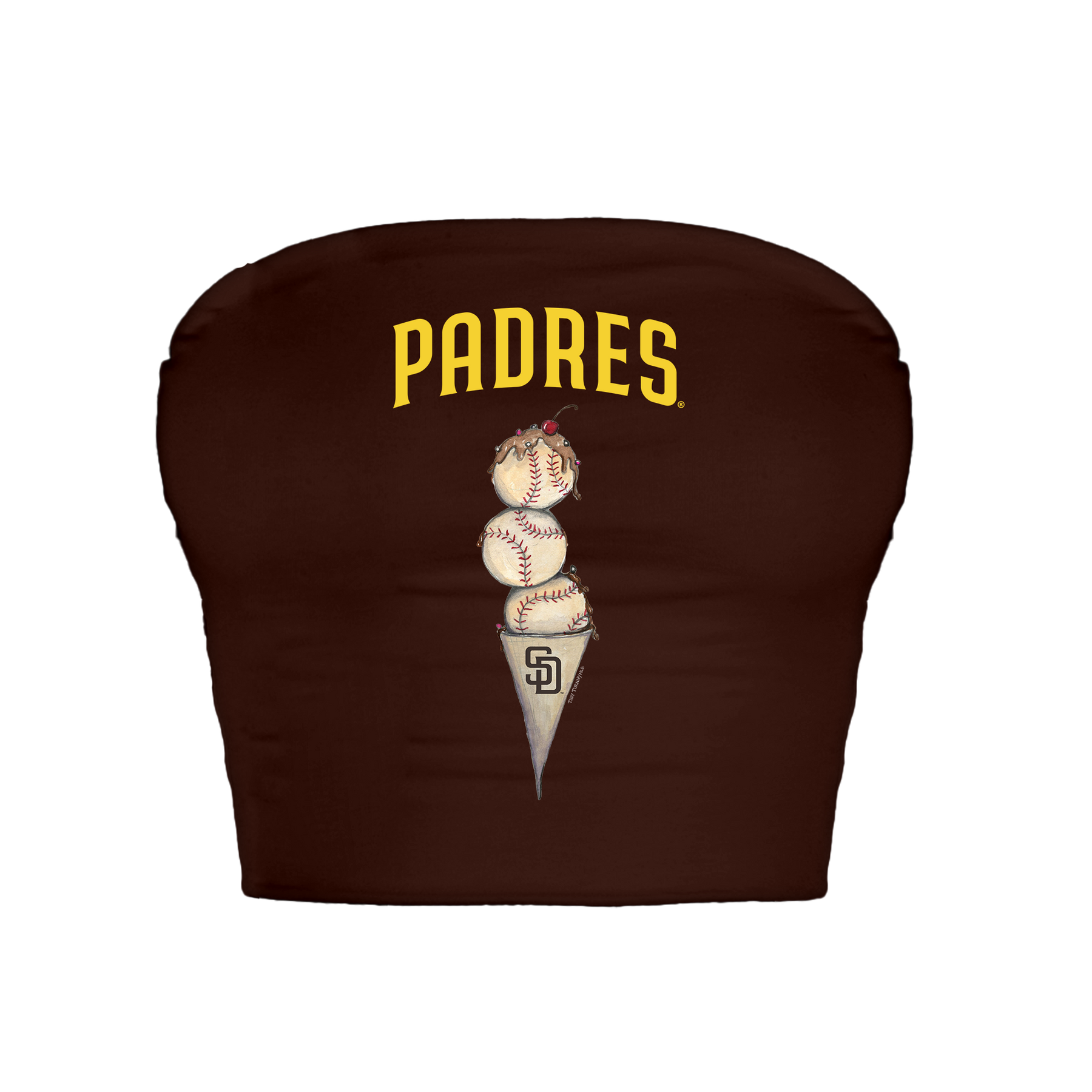San Diego Padres Triple Scoop Crop Tube Top