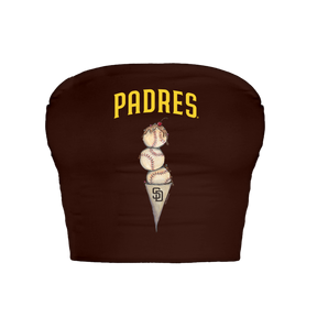 San Diego Padres Triple Scoop Crop Tube Top