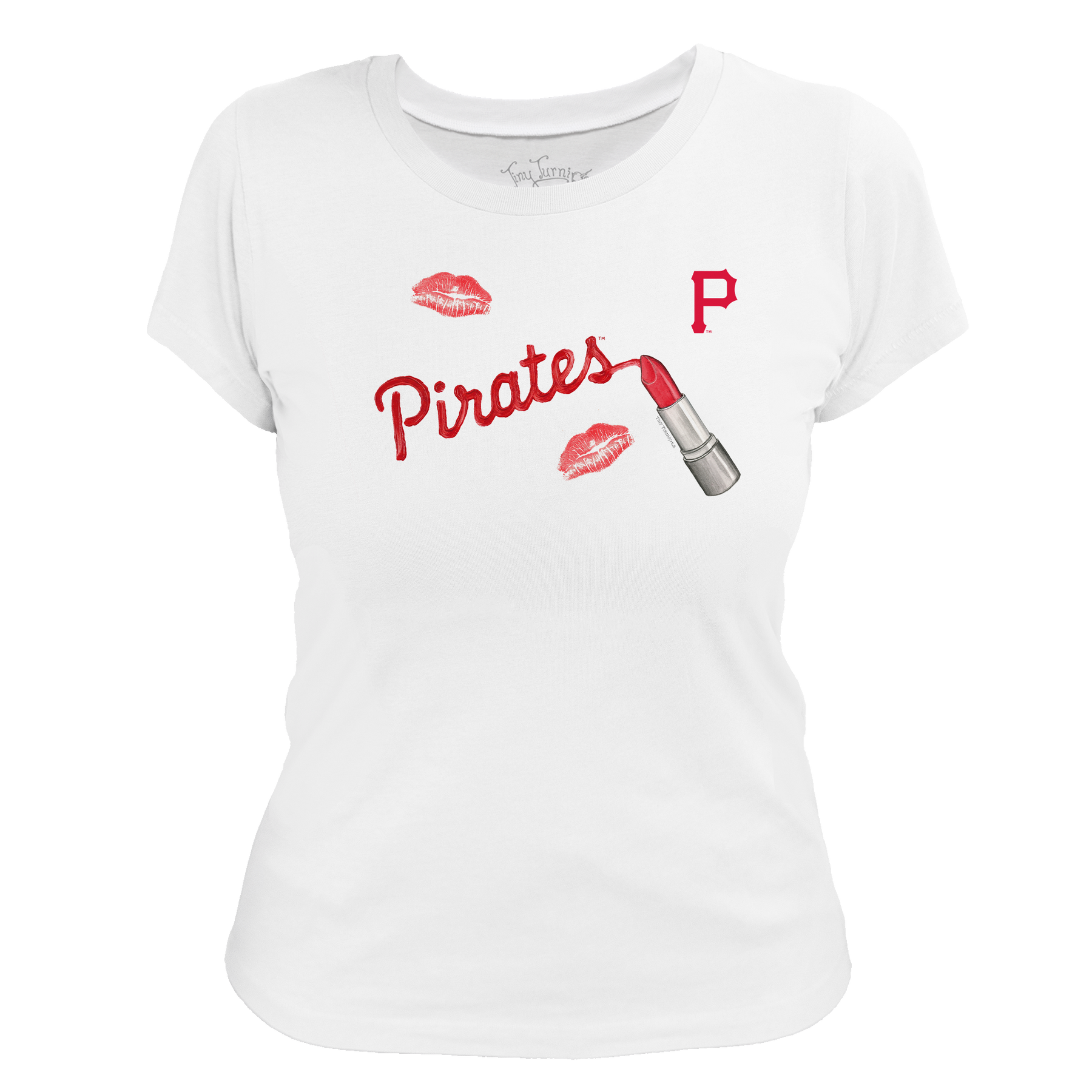 Pittsburgh Pirates Lipstick Women's Tee Shirt - Tiny Turnip