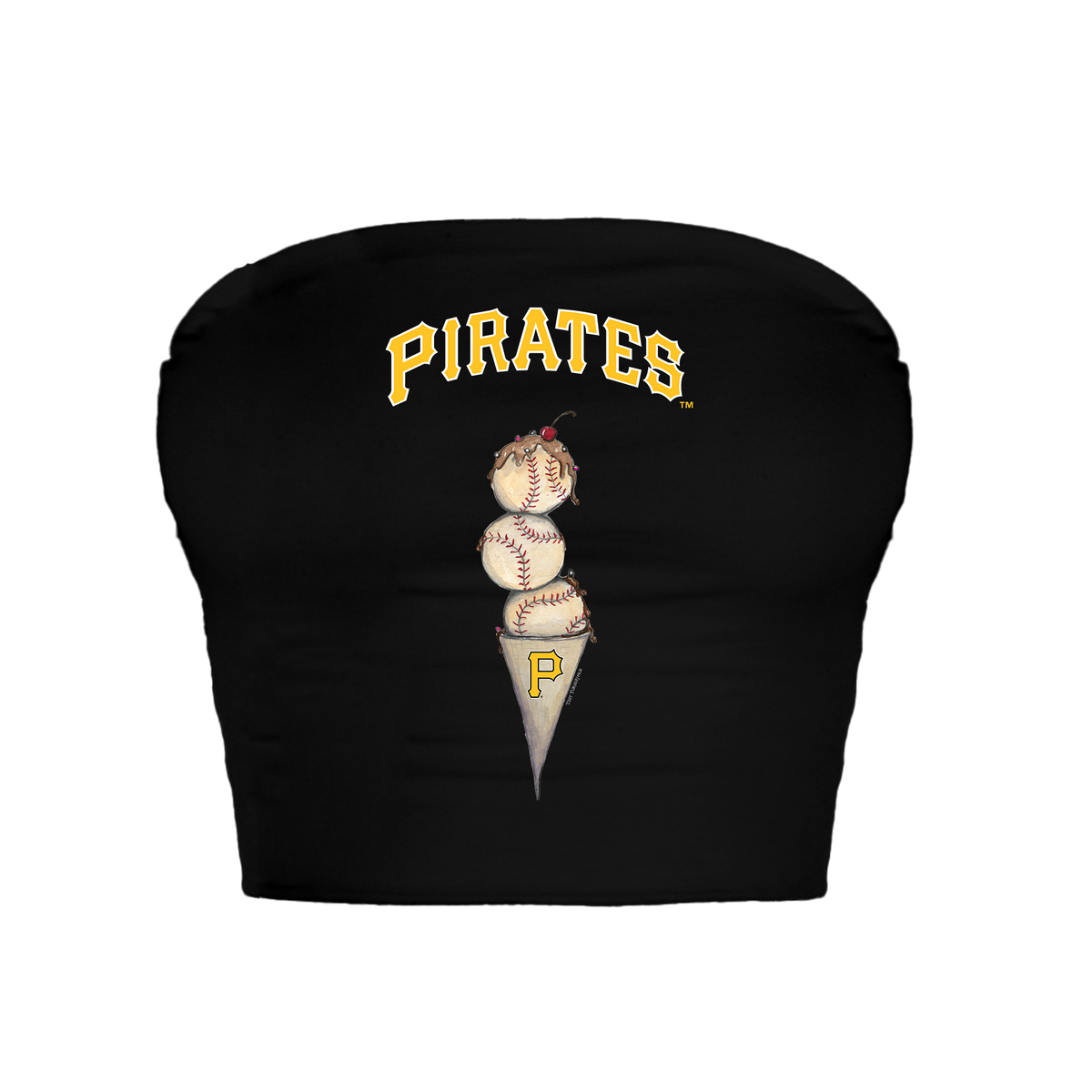 Pittsburgh Pirates Triple Scoop Crop Tube Top