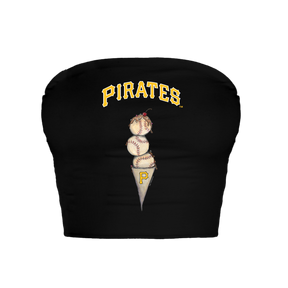 Pittsburgh Pirates Triple Scoop Crop Tube Top