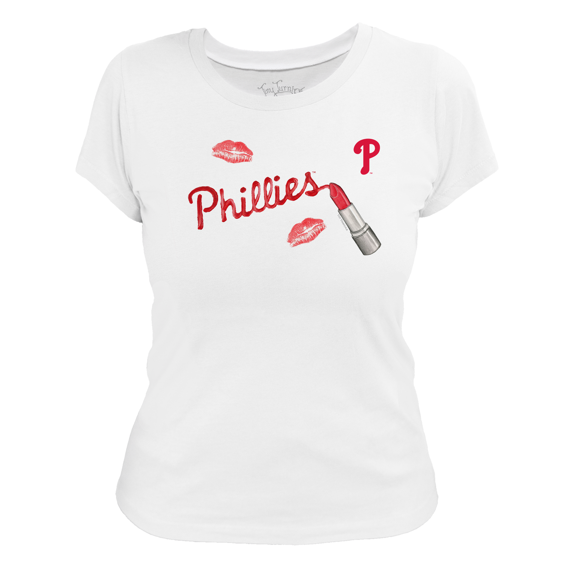 Philadelphia Phillies Lipstick Women's Tee Shirt - Tiny Turnip