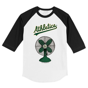 Oakland Athletics Fan 3/4 Black Sleeve Raglan