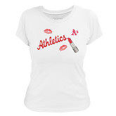 Oakland Athletics Lipstick Women's Tee Shirt - Tiny Turnip