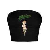 Oakland Athletics Triple Scoop Crop Tube Top