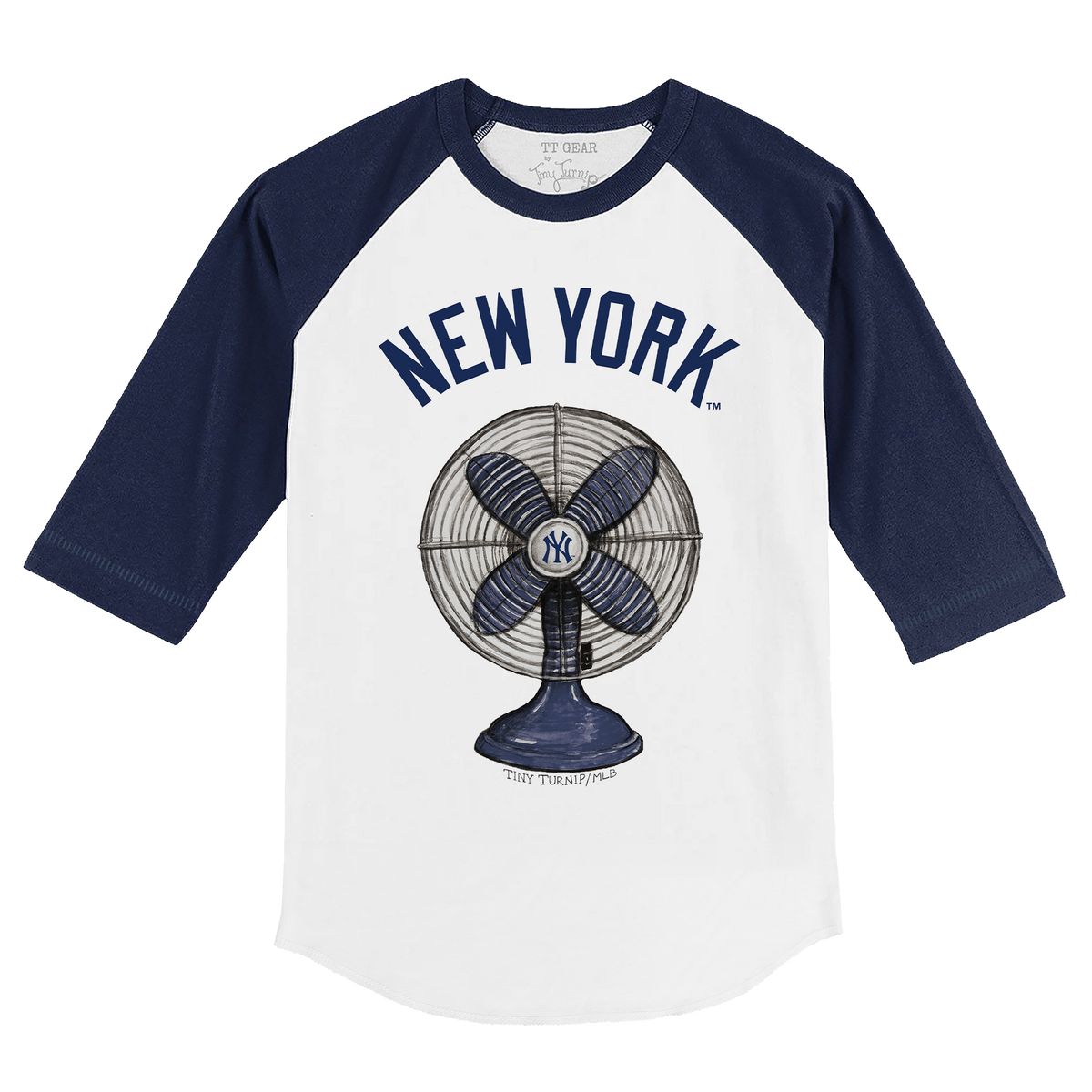New York Yankees Fan 3/4 Navy Blue Sleeve Raglan