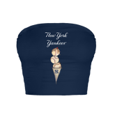 New York Yankees Triple Scoop Crop Tube Top