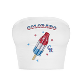 Colorado Rockies Rocket Pop Crop Tube Top