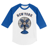 New York Mets Fan 3/4 Royal Blue Sleeve Raglan