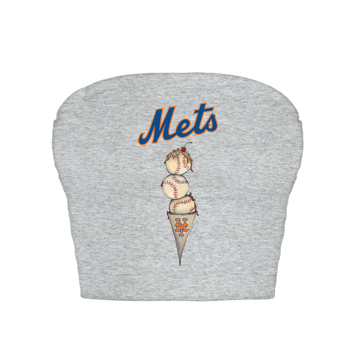 New York Mets Triple Scoop Crop Tube Top