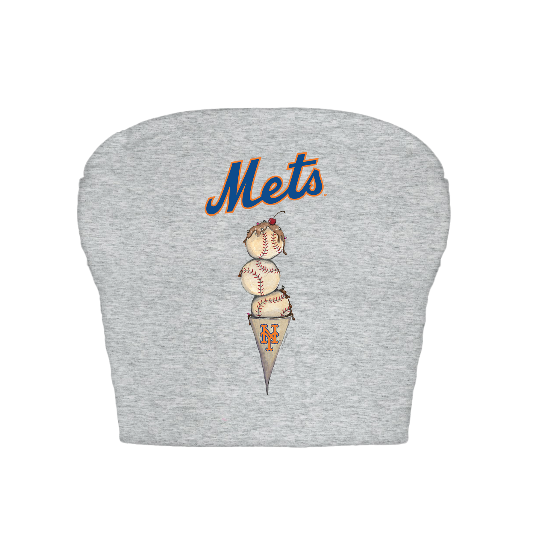 New York Mets Triple Scoop Crop Tube Top