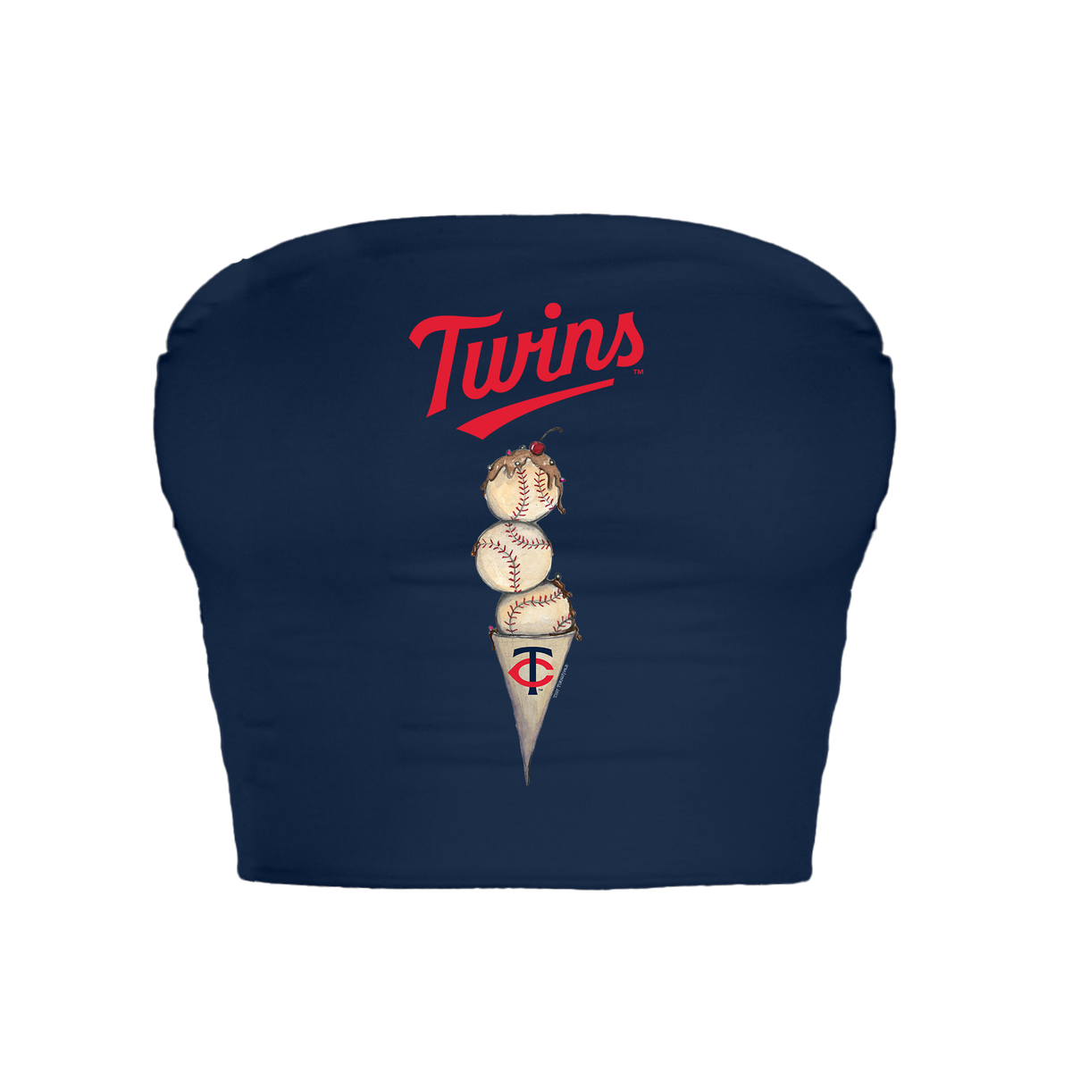Minnesota Twins Triple Scoop Crop Tube Top