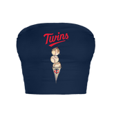 Minnesota Twins Triple Scoop Crop Tube Top