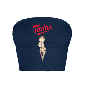 Minnesota Twins Triple Scoop Crop Tube Top