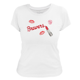 Milwaukee Brewers Lipstick Women's Tee Shirt - Tiny Turnip