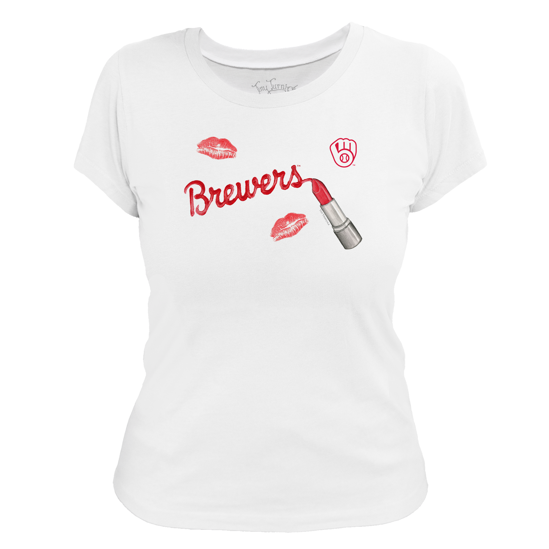 Milwaukee Brewers Lipstick Women's Tee Shirt - Tiny Turnip
