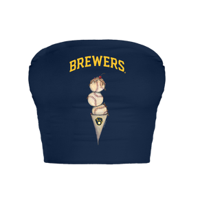 Milwaukee Brewers Triple Scoop Crop Tube Top