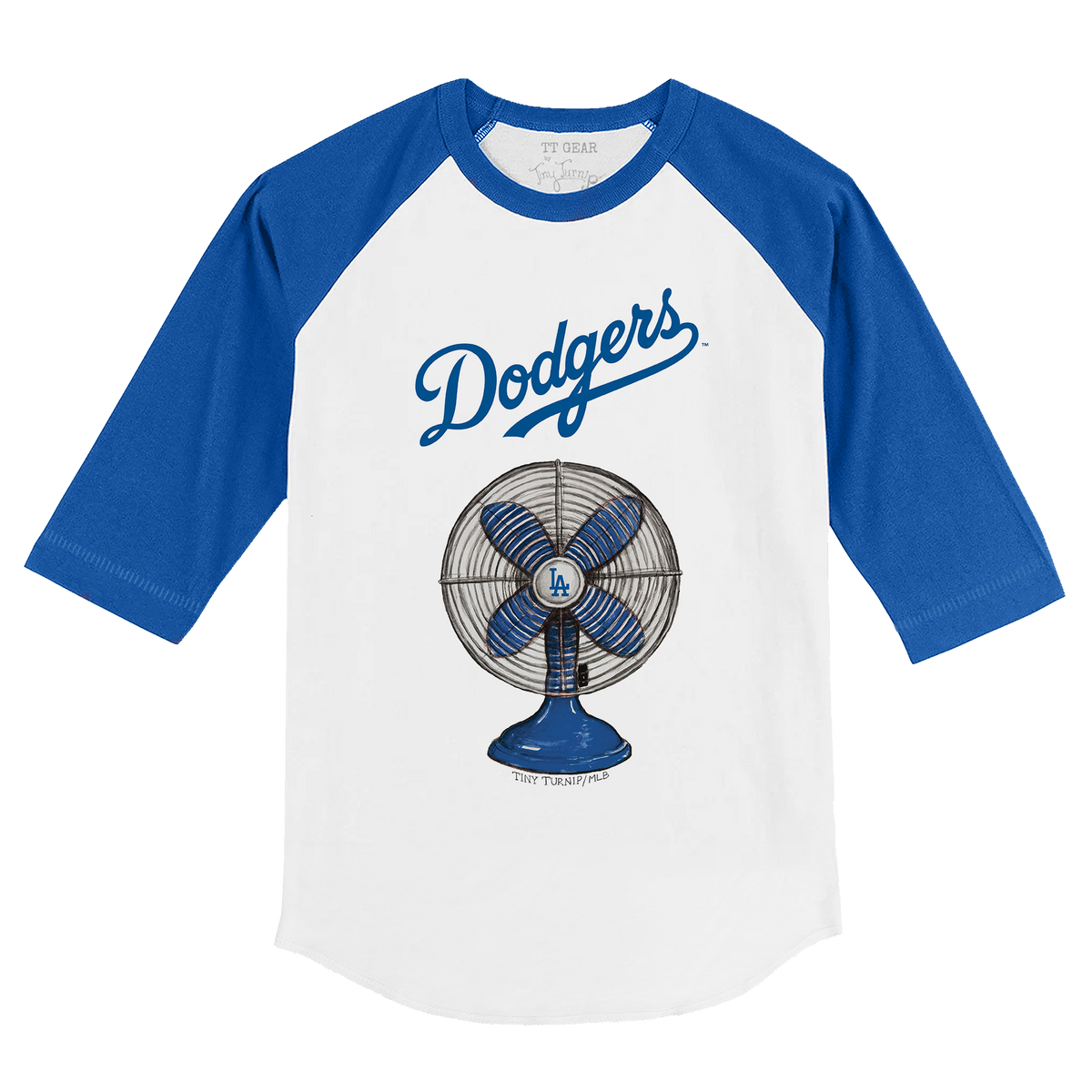 Los Angeles Dodgers Fan 3/4 Royal Blue Sleeve Raglan