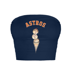 Houston Astros Triple Scoop Crop Tube Top