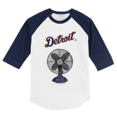 Detroit Tigers Fan 3/4 Navy Blue Sleeve Raglan