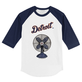 Detroit Tigers Fan 3/4 Navy Blue Sleeve Raglan
