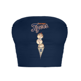 Detroit Tigers Triple Scoop Crop Tube Top