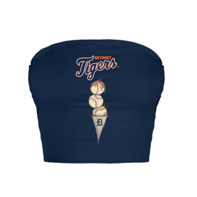 Detroit Tigers Triple Scoop Crop Tube Top
