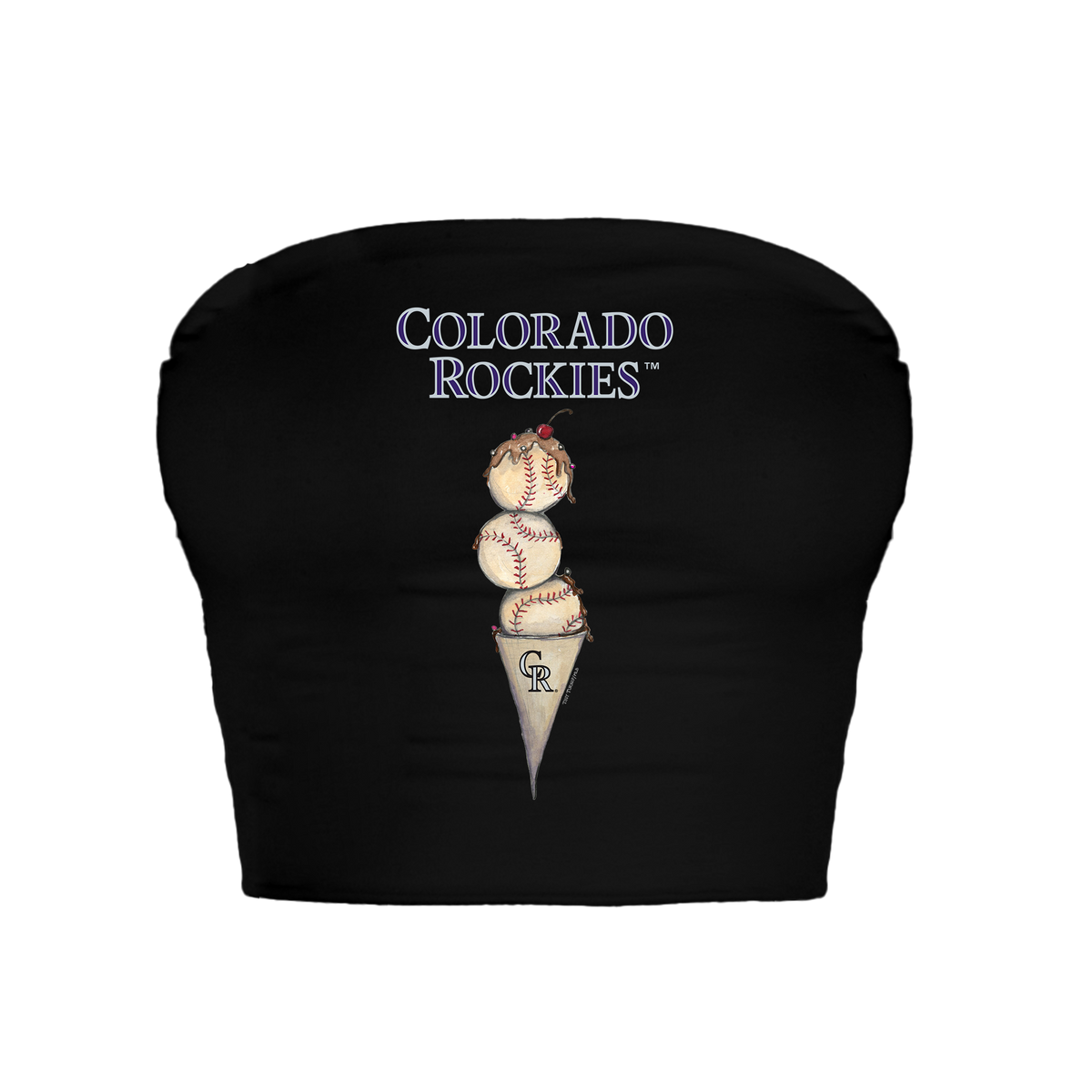 Colorado Rockies Triple Scoop Crop Tube Top