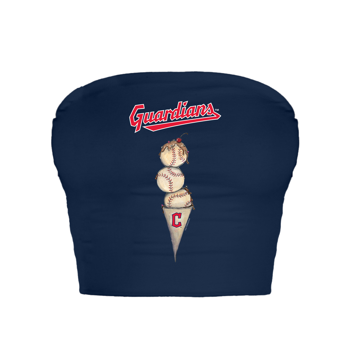 Cleveland Guardians Triple Scoop Crop Tube Top