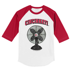 Cincinnati Reds Fan 3/4 Red Sleeve Raglan