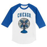Chicago Cubs Fan 3/4 Royal Blue Sleeve Raglan