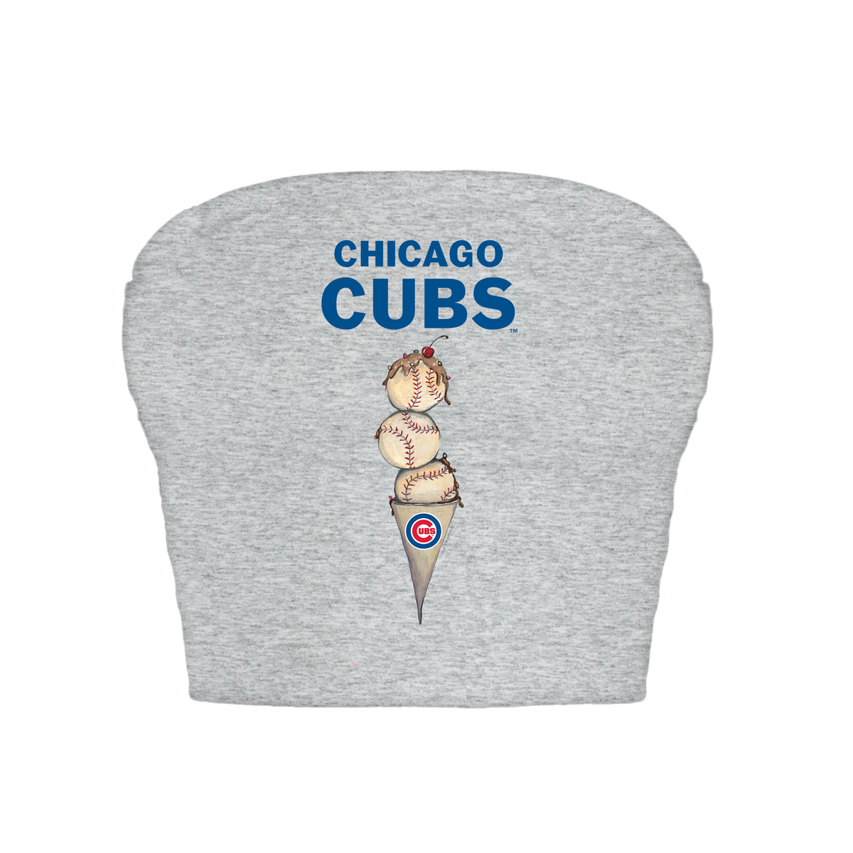 Chicago Cubs Triple Scoop Crop Tube Top