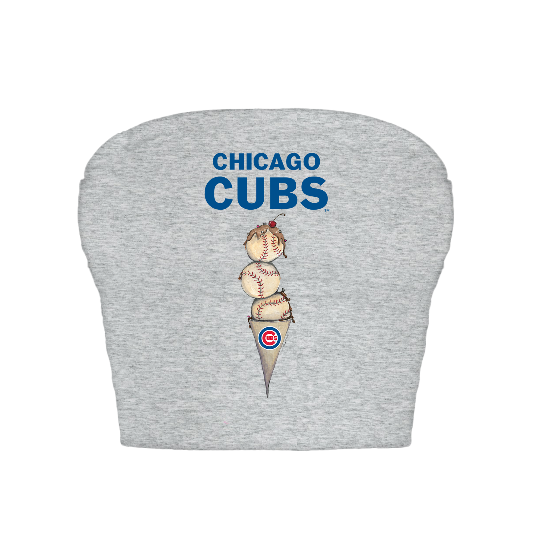 Chicago Cubs Triple Scoop Crop Tube Top