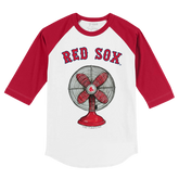 Boston Red Sox Fan 3/4 Red Sleeve Raglan