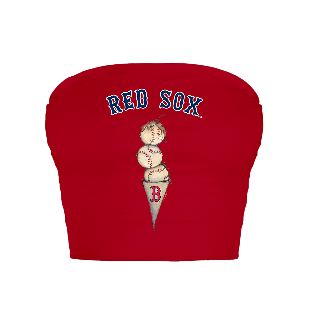 Boston Red Sox Triple Scoop Crop Tube Top