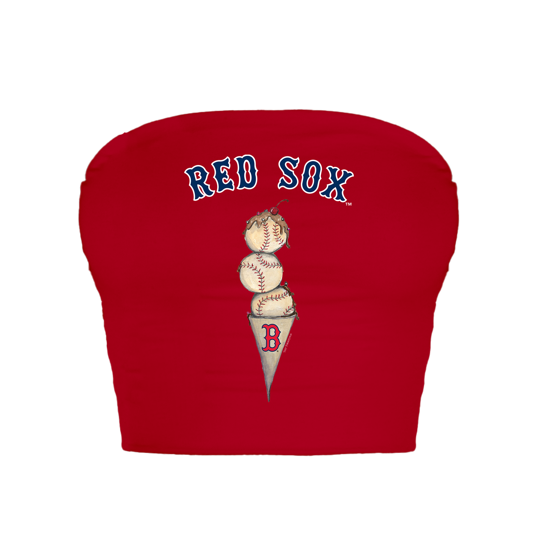 Boston Red Sox Triple Scoop Crop Tube Top