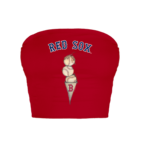 Boston Red Sox Triple Scoop Crop Tube Top