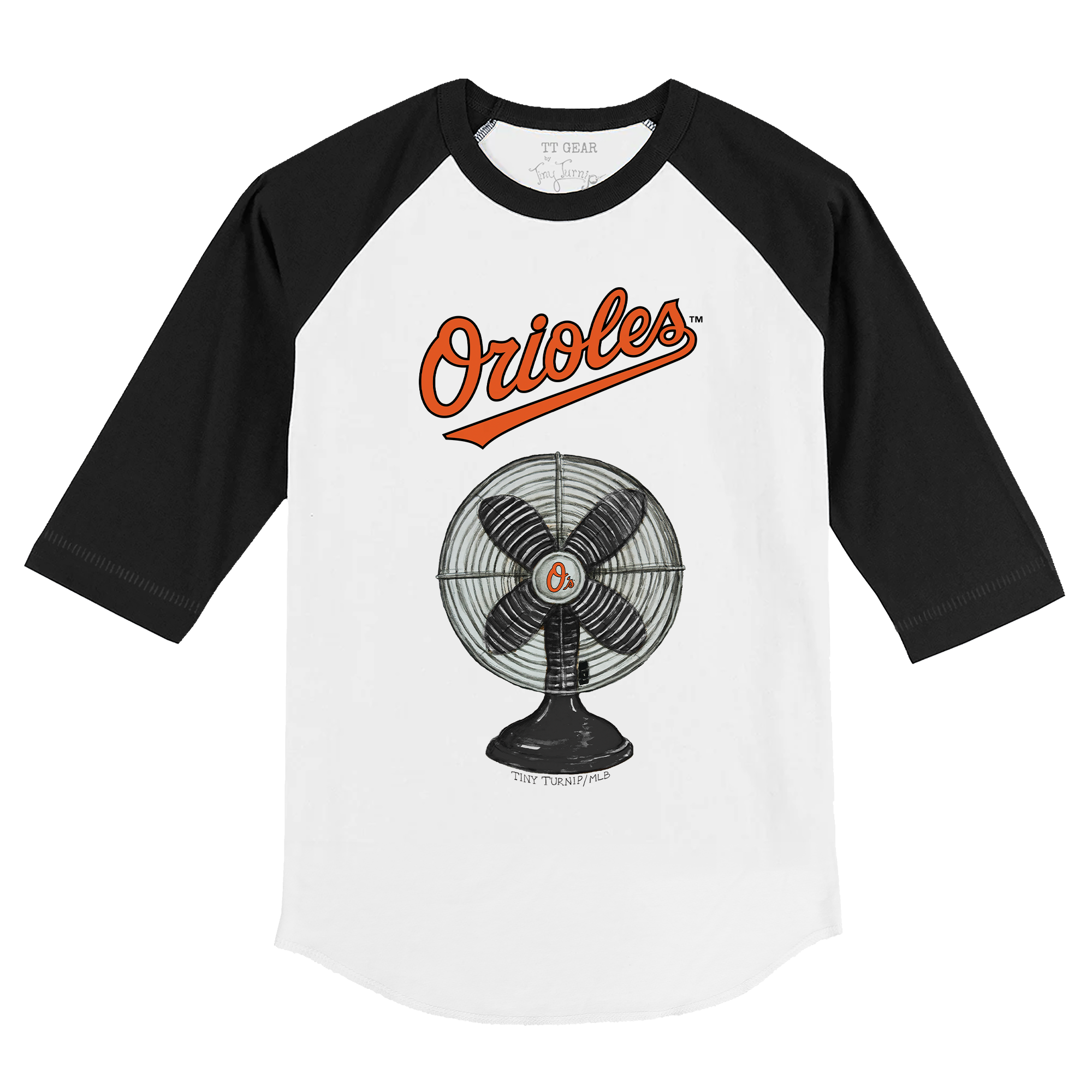 Baltimore Orioles Fan 3/4 Black Sleeve Raglan– Tiny Turnip