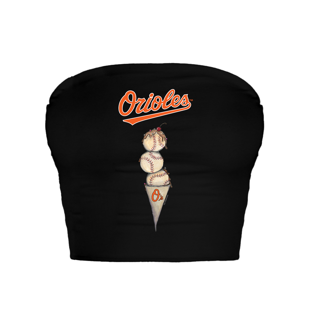 Baltimore Orioles Triple Scoop Crop Tube Top