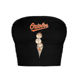 Baltimore Orioles Triple Scoop Crop Tube Top