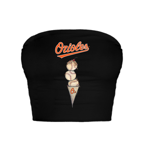 Baltimore Orioles Triple Scoop Crop Tube Top