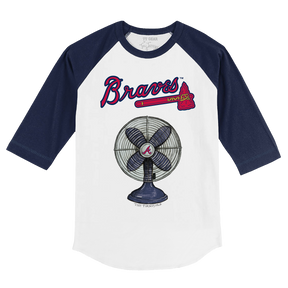 Atlanta Braves Fan 3/4 Navy Blue Sleeve Raglan