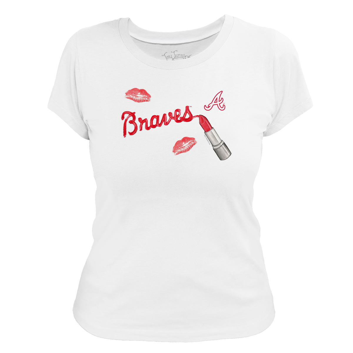 Atlanta Braves Lipstick Women's Tee Shirt - Tiny Turnip